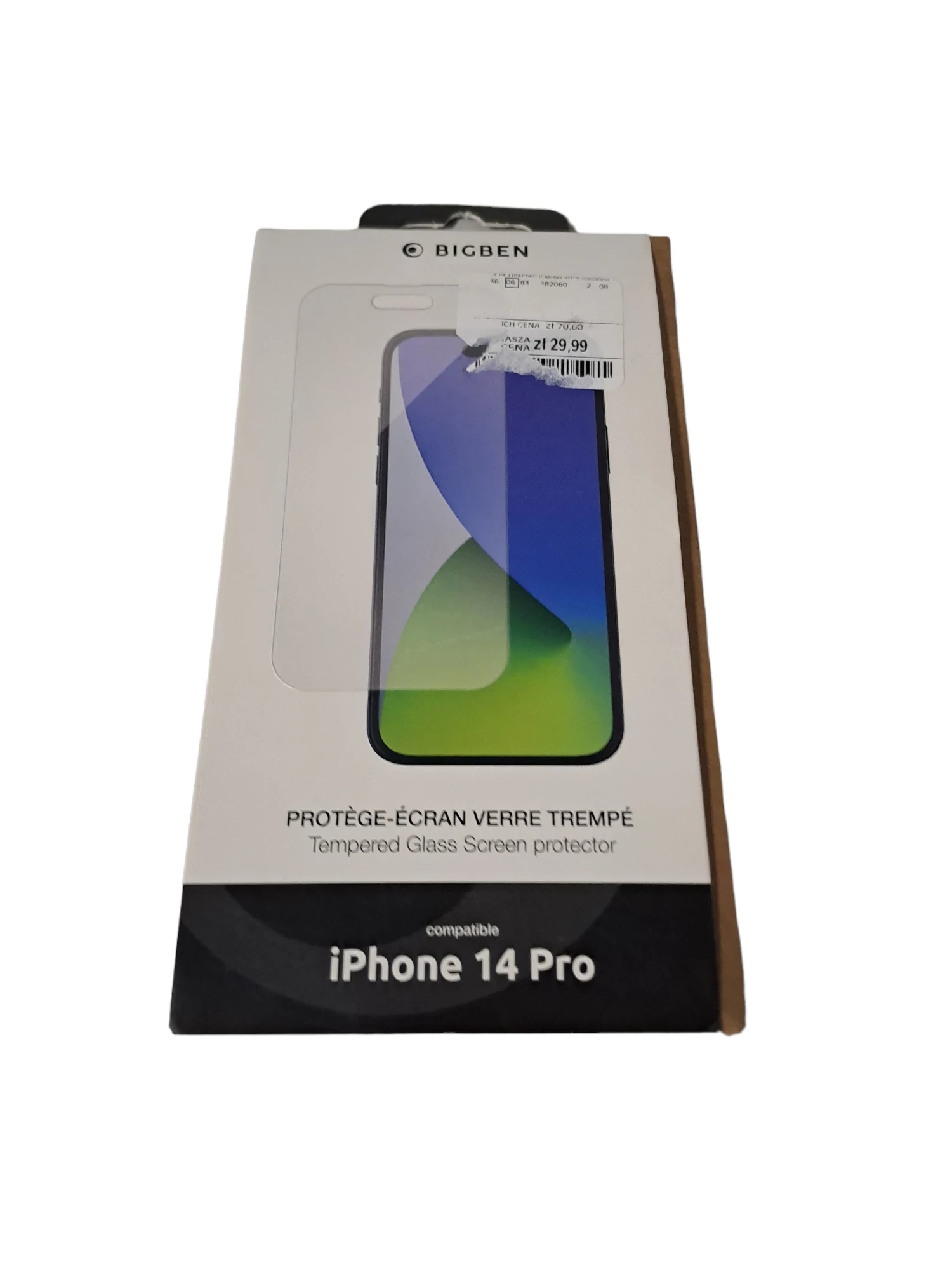 Protège-écran en verre trempé pour iPhone 14 Pro - BIGBEN - PEGLASSIP14P 