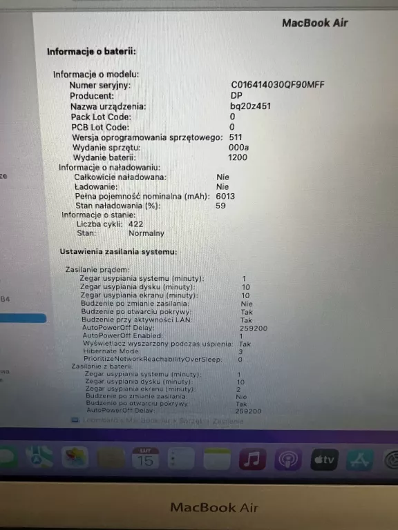 LAPTOP MACBOOK 13 2015 (8GB RAM/I5/128SSD)