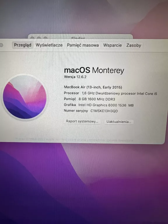 LAPTOP MACBOOK 13 2015 (8GB RAM/I5/128SSD)