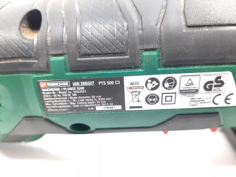 PIŁA WGŁĘBNA Z LASEREM PARKSIDE PTS 500 C3