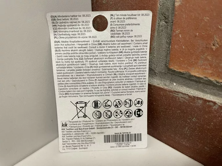 BATERIE ALKAICZNE GUZIKOWE AG3/LR41 9 SZTUK