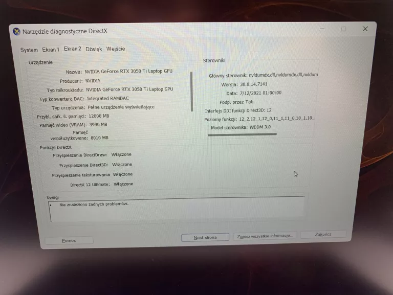 OKAZJA JAK NOWY LAPTOP HP OMEN 16 I5-11400H 16/51