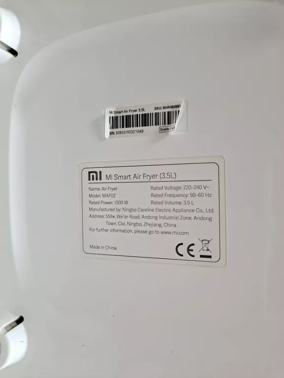 Xiaomi Mi Smart Air Fryer 3.5L White CE