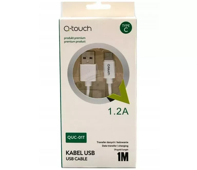 Q-TOUCH KABEL USB TYP C 1.2A 100CM DŁ.