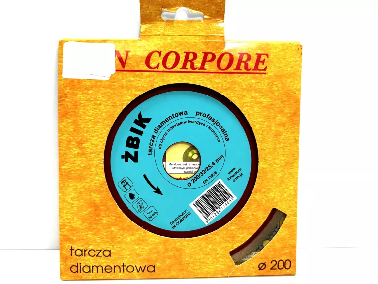TARCZA DIAMENTOWA ŻBIK 200/32/25,4MM IN CORPORE