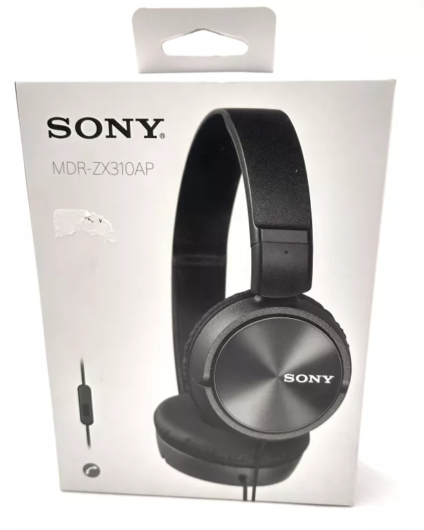 SŁUCHAWKI SONY MDR-ZX310AP CZARNE POWYSTAWOWE