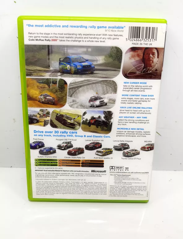 GRA COLIN MCRAE RALLY 2005 XBOX