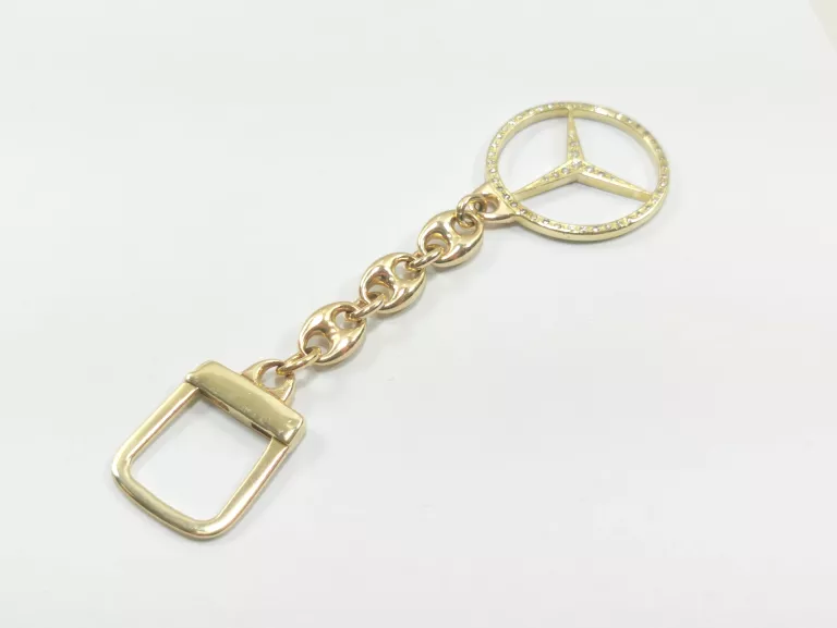 ZŁOTY 585 BRELOK MERCEDES DIAMENTY 1,15CT BRYLANTY CERTYFIKAT