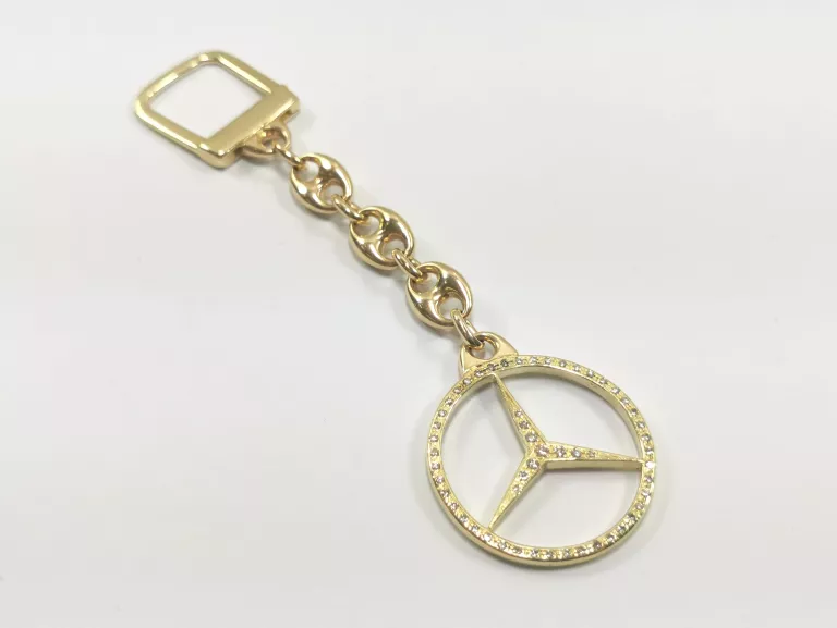 ZŁOTY 585 BRELOK MERCEDES DIAMENTY 1,15CT BRYLANTY CERTYFIKAT