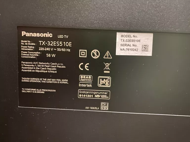 TELEWIZOR PANASONIC TX-32ES510E + PILOT @WARTO@