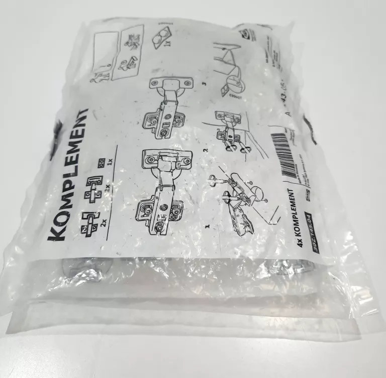 IKEA KOMPLEMENT - SAMODOMYKAJĄCE ZAWIASY 4 SZTUKI