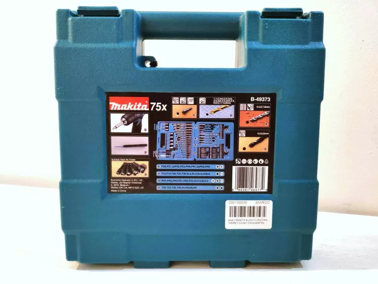 MAKITA B-49373 ZESTAW WKRĘTÓW/BITÓW/WIERTEŁ 75SZT