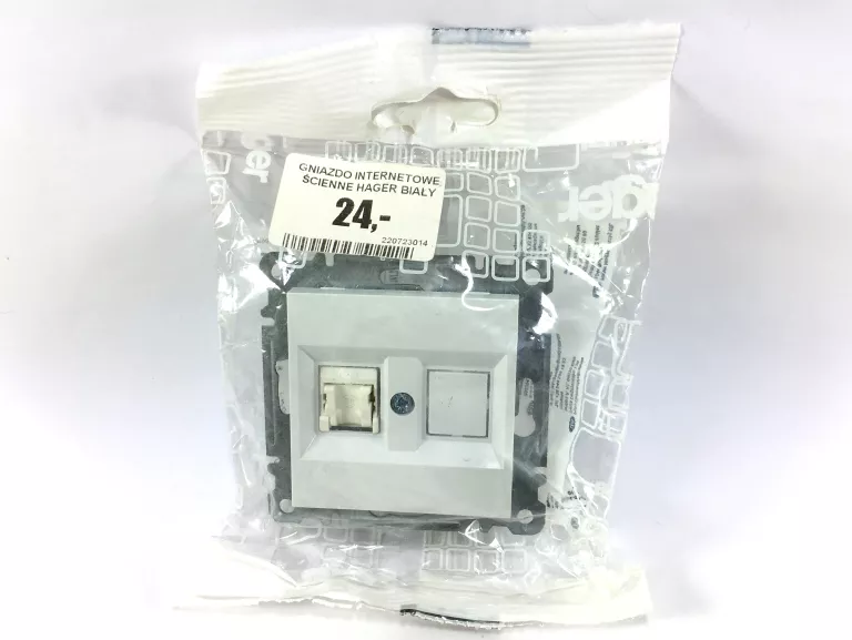 GNIAZDO RJ-45 5E UTP ŚCIENNE HAGER WL2110 BIAŁY