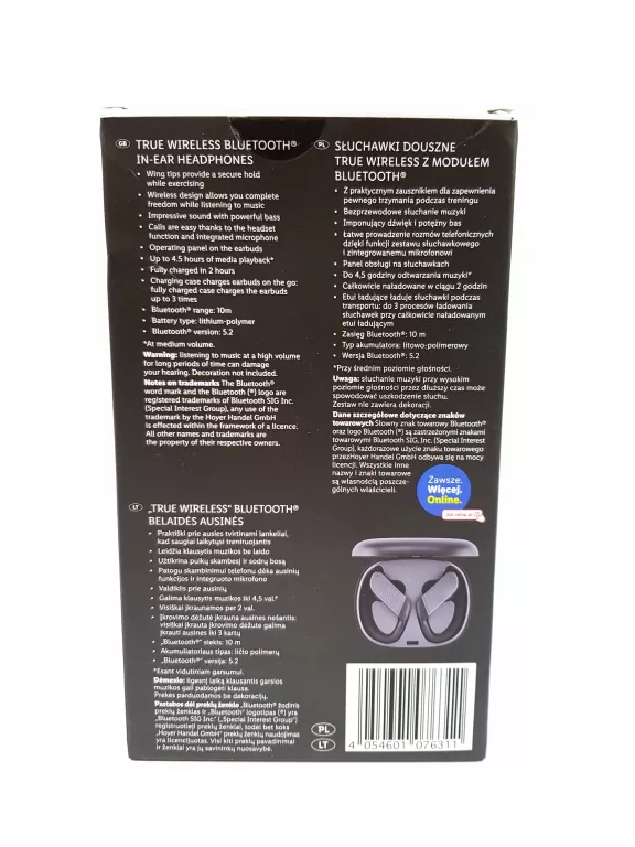SŁUCHAWKI SILVERCREST RHYTHM BLAST SPORT CZARNE