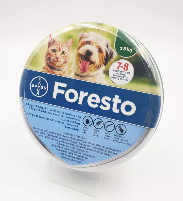 OBROŻA BAYER FORESTO DLA PSÓW I KOTÓW DO 8KG
