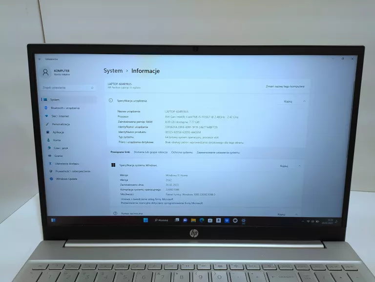 !!! OKAZJA !!! LAPTOP HP PAVILION ( 15-EG0052NW )