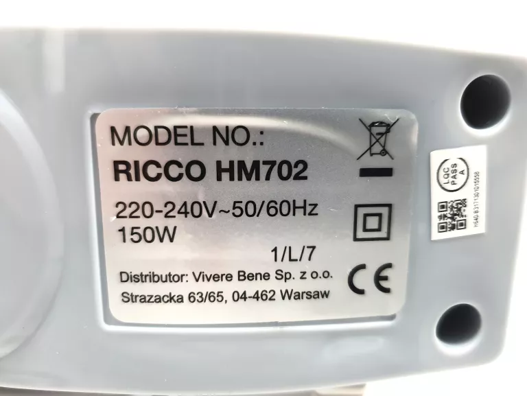 MIKSER ELEKTRYCZNY RICCO HM702