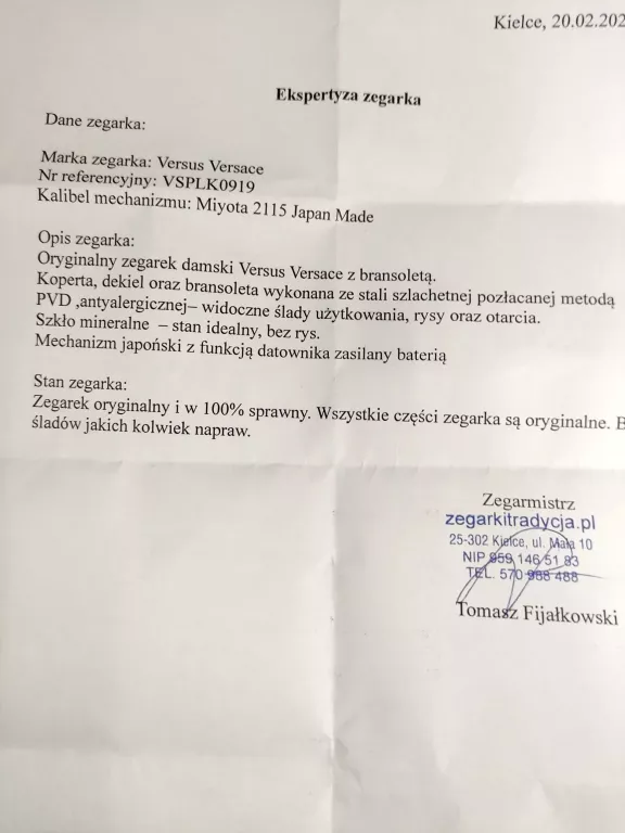 ZEGAREK DAMSKI VERSUS VERSACE MOUFFETARD