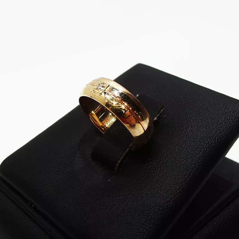 ZŁOTA OBRĄCZKA Z BRYLANTEM 5,48G 585