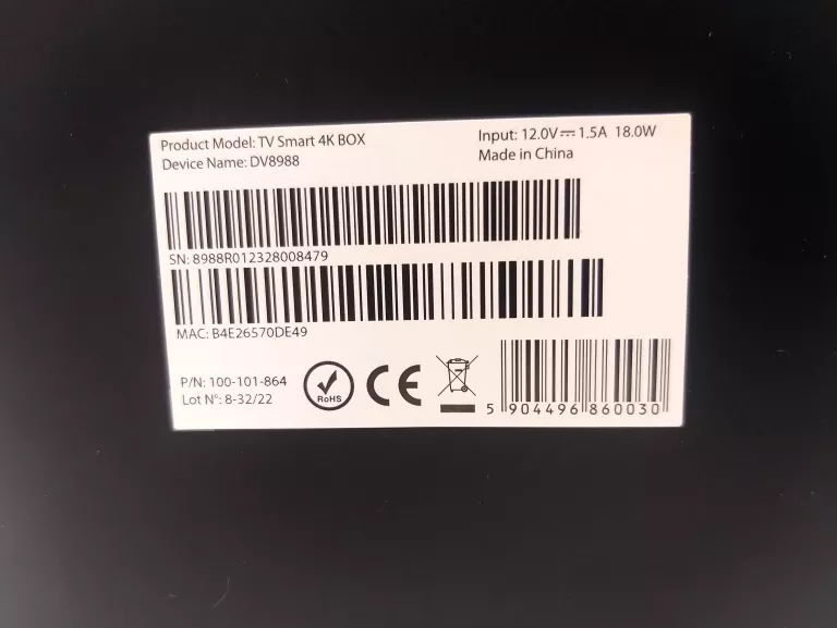 DEKODER TV SMART 4K DV8988 BOX NETFLIX HDMI