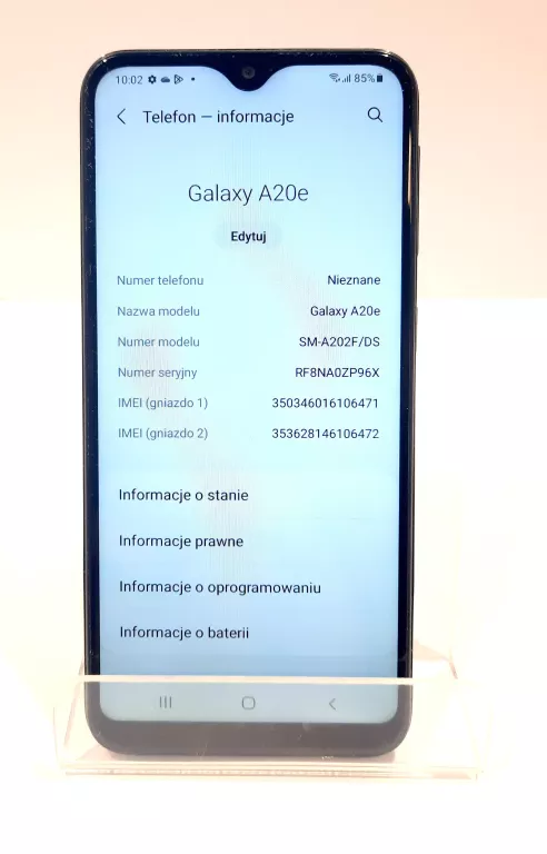 TELEFON SAMSUNG GALAXY A20E 32GB KOMPLET