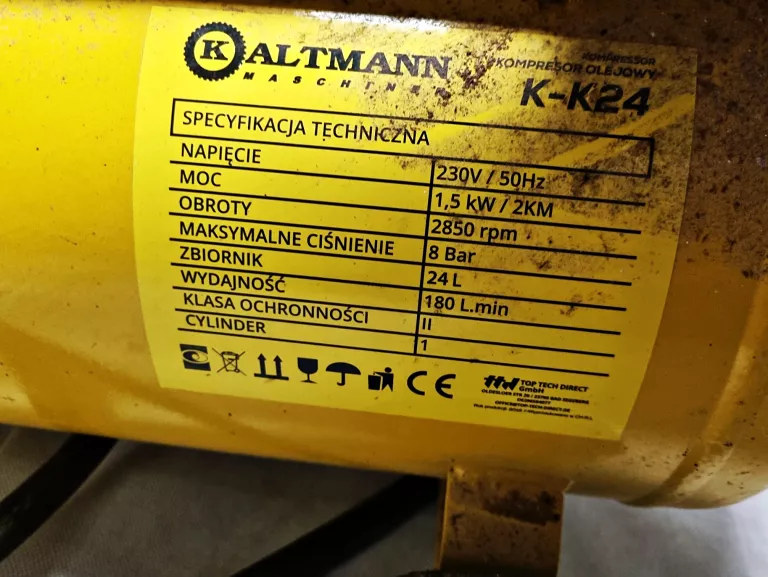 KOMPRESOR OLEJOWY KALTMANN K-K24 8BAR / 24L