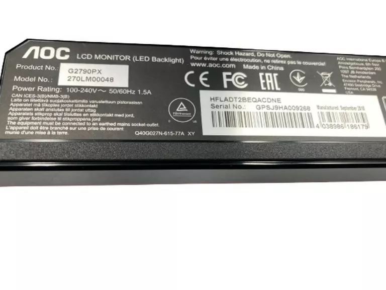 MONITOR AOC G2790PX