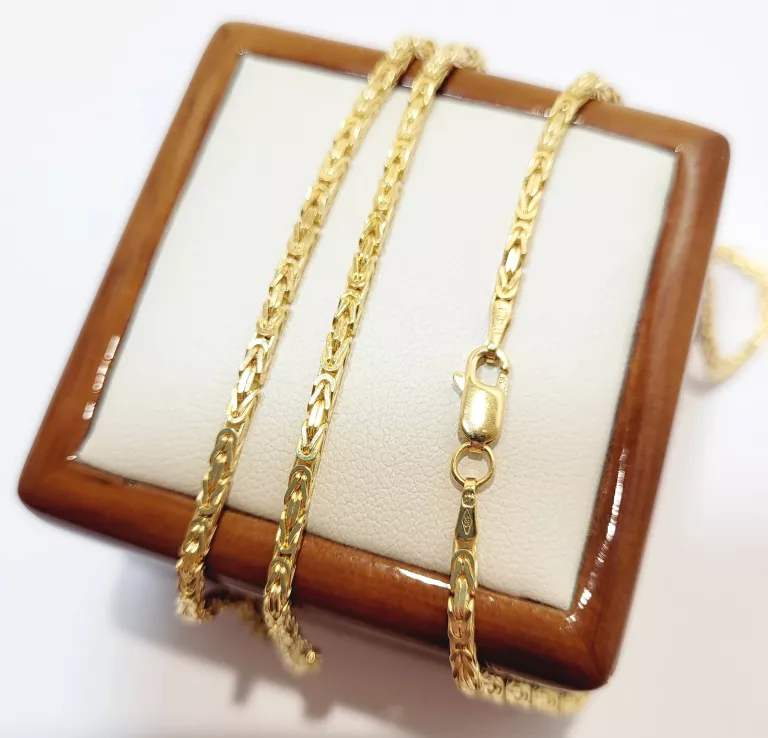 zloty-lancuszek-pr-585-splot-krolewski-cechy-brak