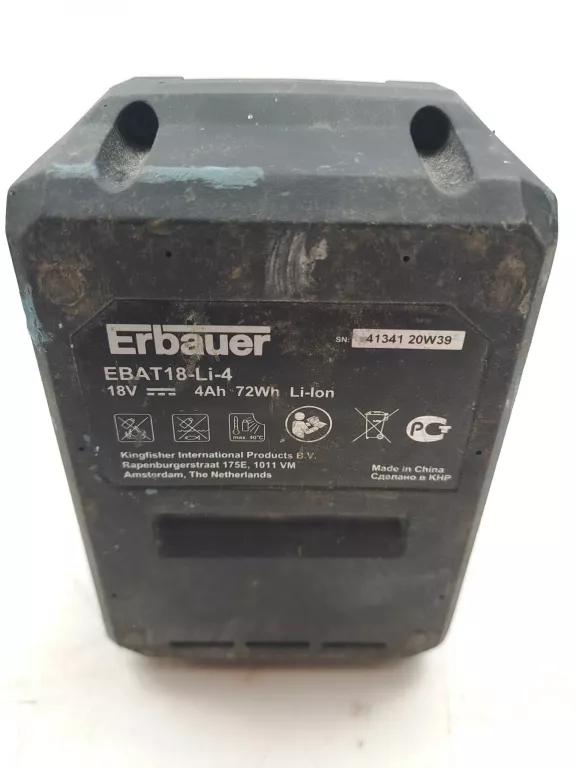 AKUMULATOR ERBAUER EBAT18-LI-4 + ŁAD. E. EFC18-LI