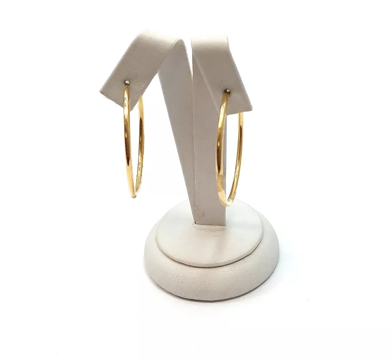 ZŁOTE KOLCZYKI KOŁA (585) 2,62G OK. 3,5CM ŚREDNIC