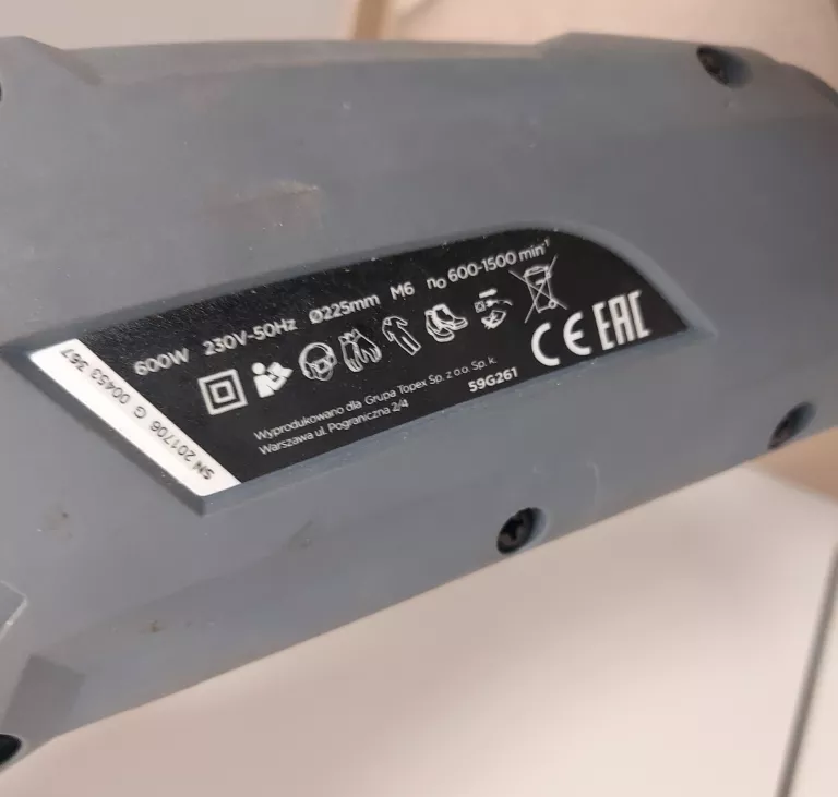 SZLIFIERKA DO GIPSU GRAPHITE 59G261 600W 225MM
