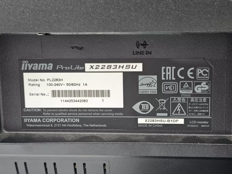 MONITOR IIYAMA PL2283H