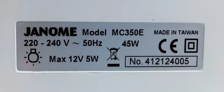 MASZYNA DO SZYCIA JANOME MC350E