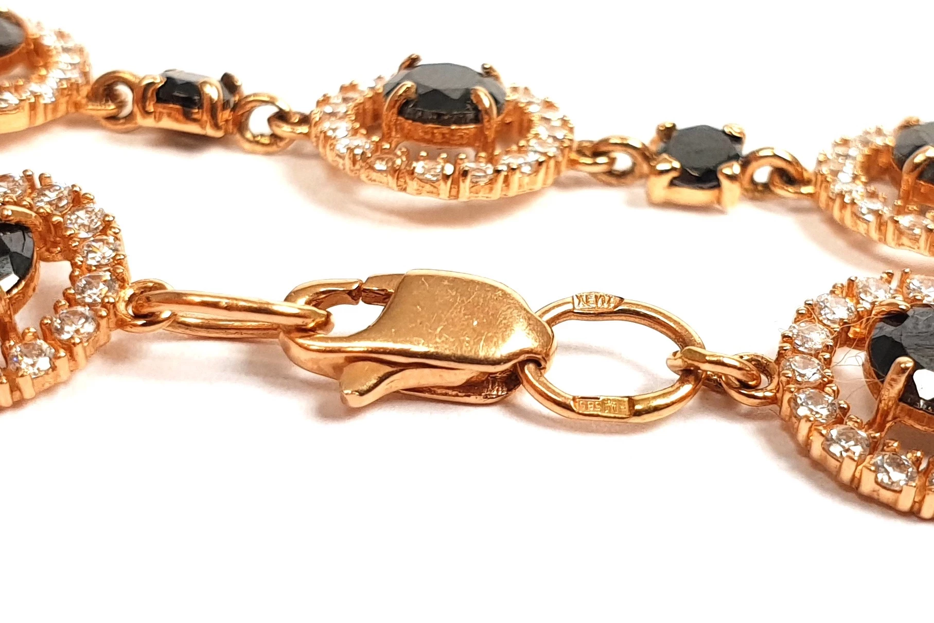 zlota-bransoletka-947-g-pr-585-czarne-kamienie-cyrkonia-175-cm-motyw-129129-246990