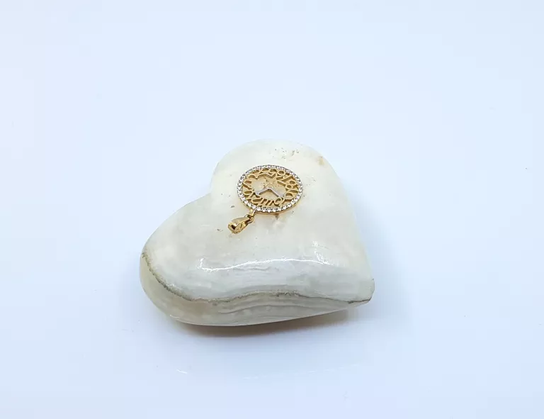 ZŁOTA ZAWIESZKA ZEGAR CYRKONIE 585 1,15G