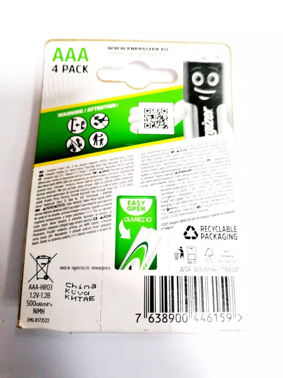 BATERIE ENERGIZER AAA 4 PACK RECHARGE