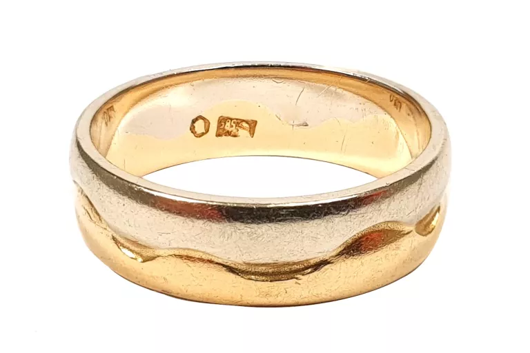 ZŁOTA OBRĄCZKA ŻÓŁTE BIAŁE ZŁOTO R. 11 PR. 585 3,82 G