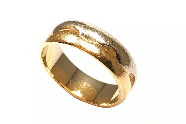 ZŁOTA OBRĄCZKA ŻÓŁTE BIAŁE ZŁOTO R. 11 PR. 585 3,82 G
