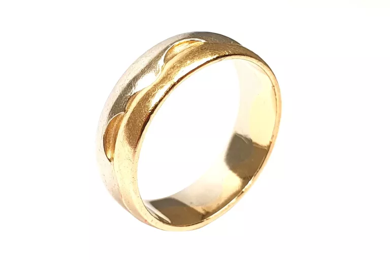 ZŁOTA OBRĄCZKA ŻÓŁTE BIAŁE ZŁOTO R. 11 PR. 585 3,82 G