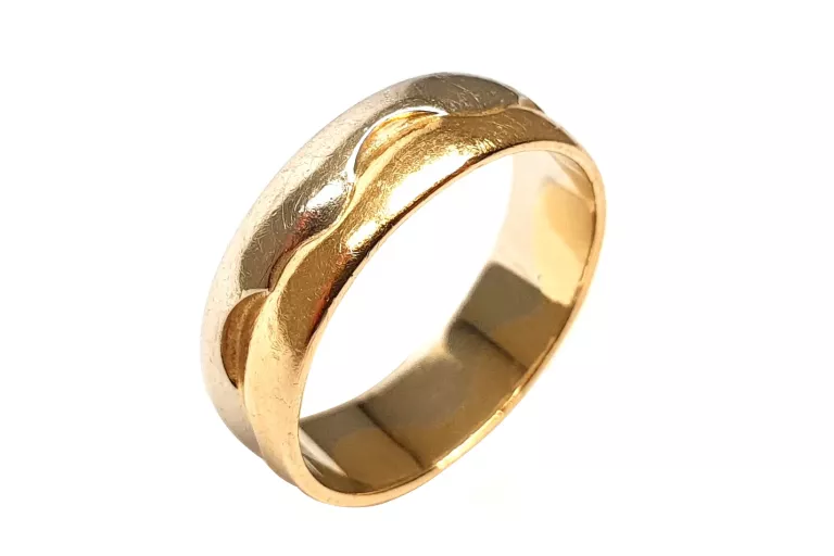 ZŁOTA OBRĄCZKA ŻÓŁTE BIAŁE ZŁOTO R. 11 PR. 585 3,82 G