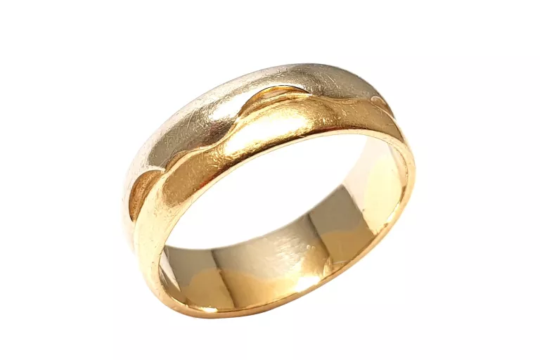 ZŁOTA OBRĄCZKA ŻÓŁTE BIAŁE ZŁOTO R. 11 PR. 585 3,82 G
