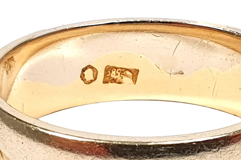 ZŁOTA OBRĄCZKA ŻÓŁTE BIAŁE ZŁOTO R. 11 PR. 585 3,82 G