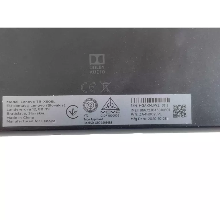 TABLET LENOVO TABM10 KONTO GOOGLE
