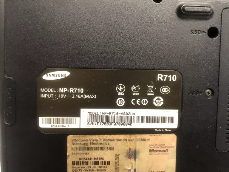 LAPTOP SAMSUNG R710 OPIS!