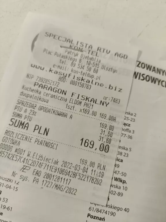 KUCHENKA ELEKTRYCZNA ELDOM PH21