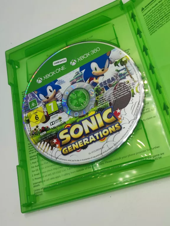 GRA XBOX 360/XBOX ONE SONIC GENERATIONS