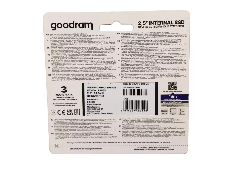 DYSK SSD GOODRAM CX400 256GB 2,5"