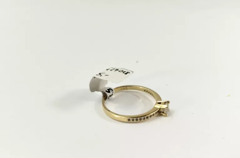 ZŁOTY PIERŚCIONEK Z CYRKONIĄ 585 2,27G