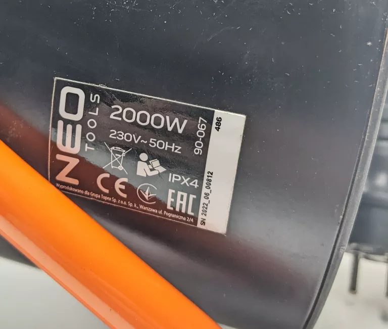 NAGRZEWNICA NEO TOOLS 90-067 KOMPLET!