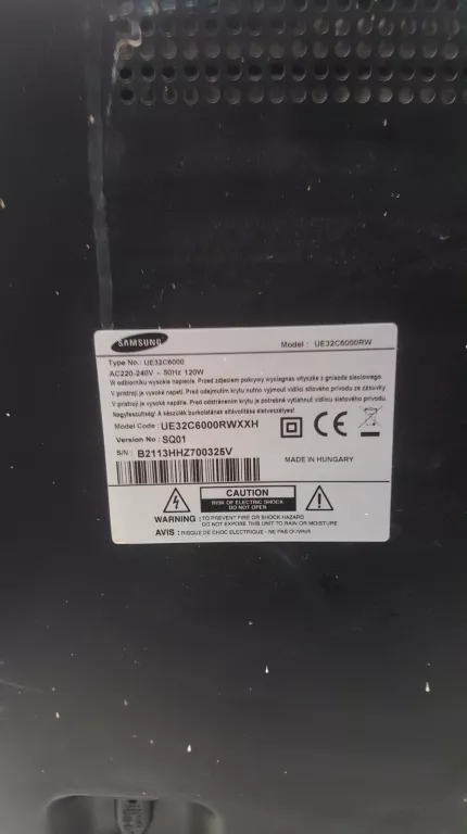 TELEWIZOR SAMSUNG LED UE32C6000 FHD ODB OSOBISTY